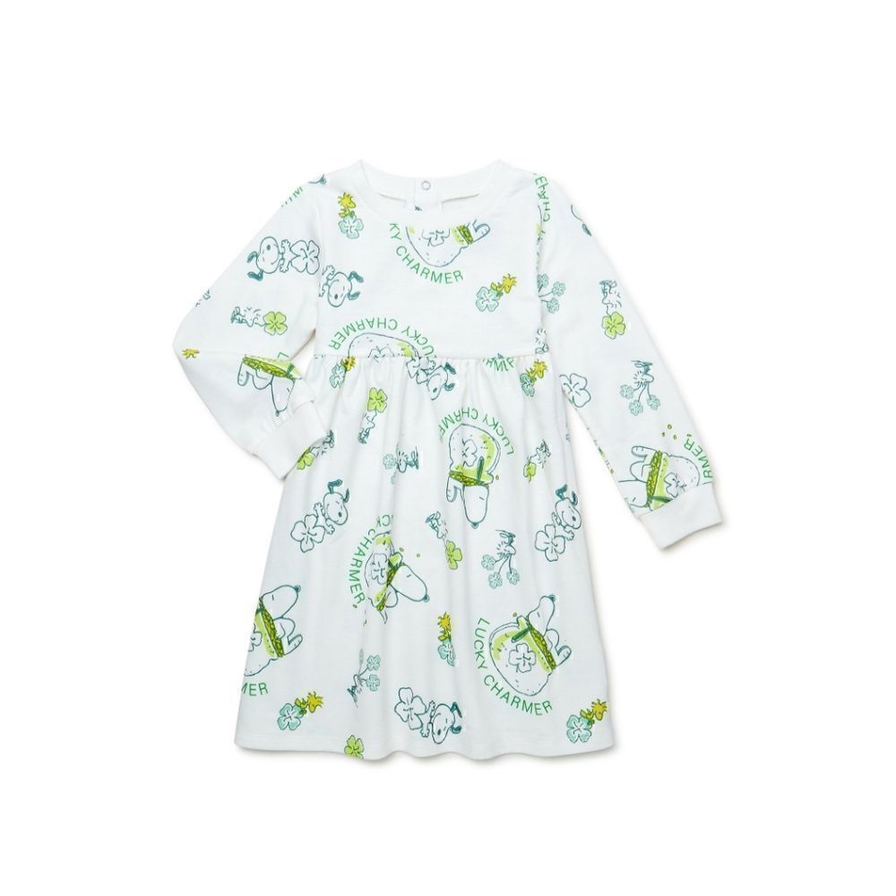 Nwt Lucky Peanuts Snoopy Patrick Days Girls Dress, size 4T